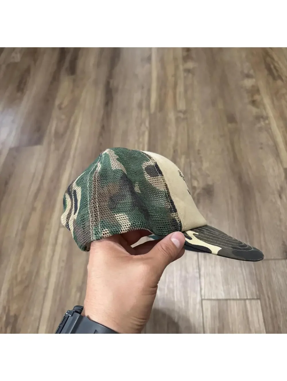 Vtg 90s Best Little Hose House Texas Specialties Company Funny Camo Snapback Hat